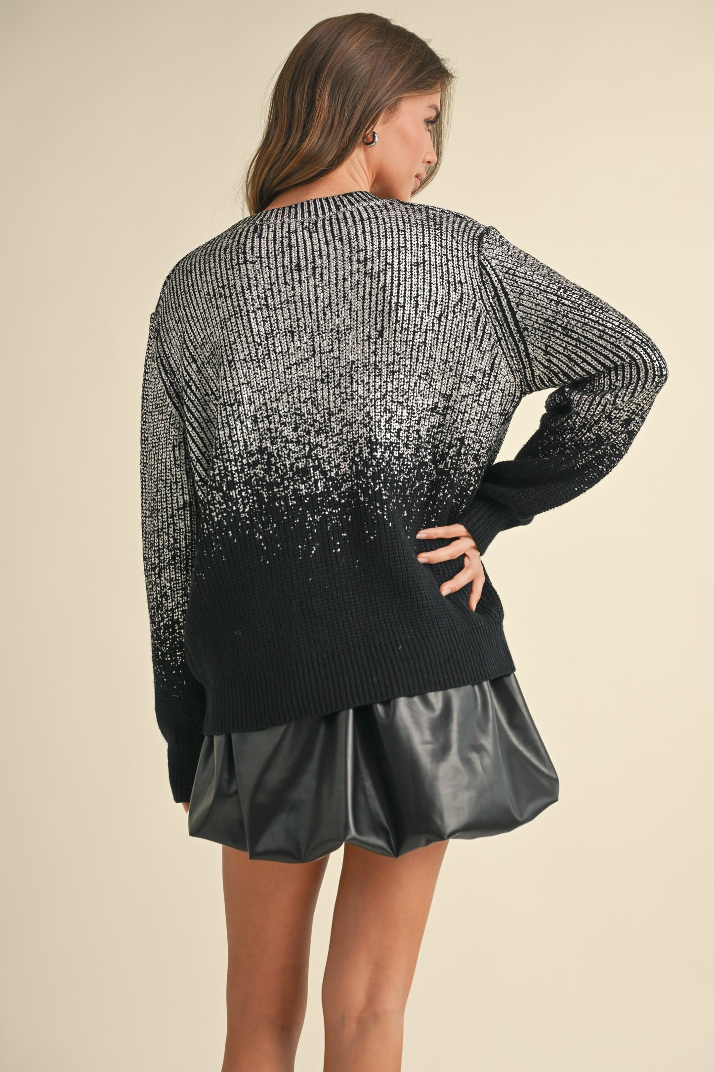 Metallic Ombre Sweater