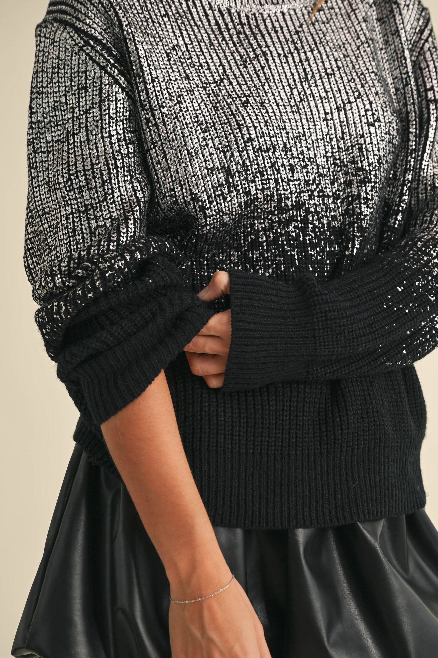 Metallic Ombre Sweater