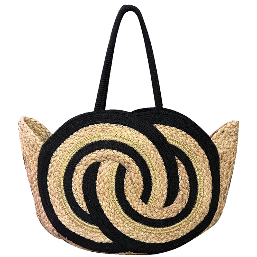 Geometric Straw Bag