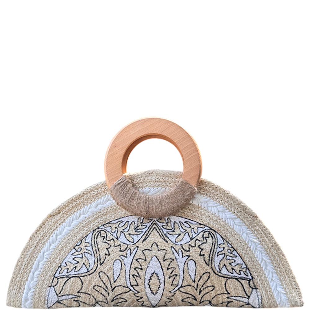 Bamboo Print Evening Clutch