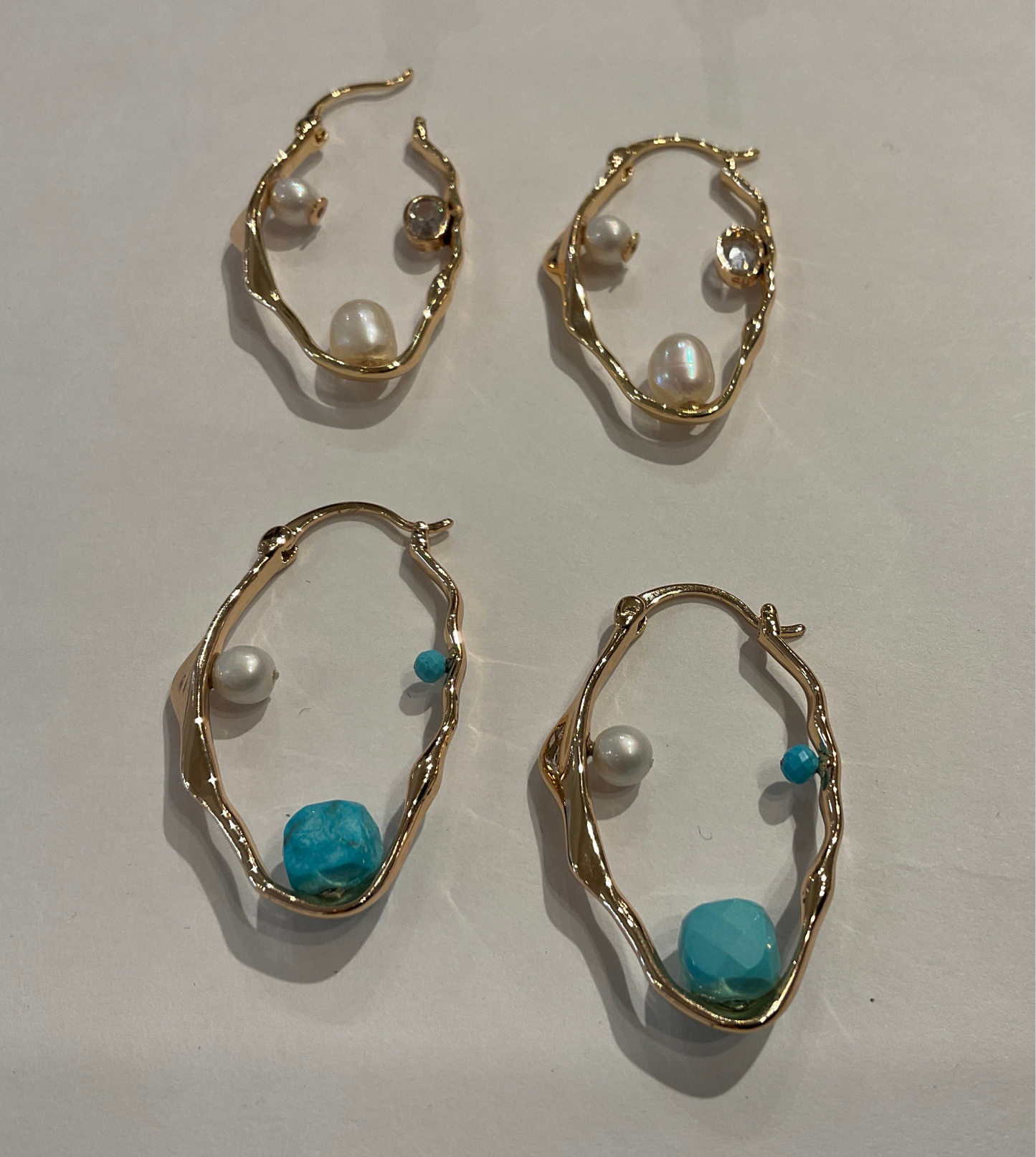 Delicate Stone Hoop