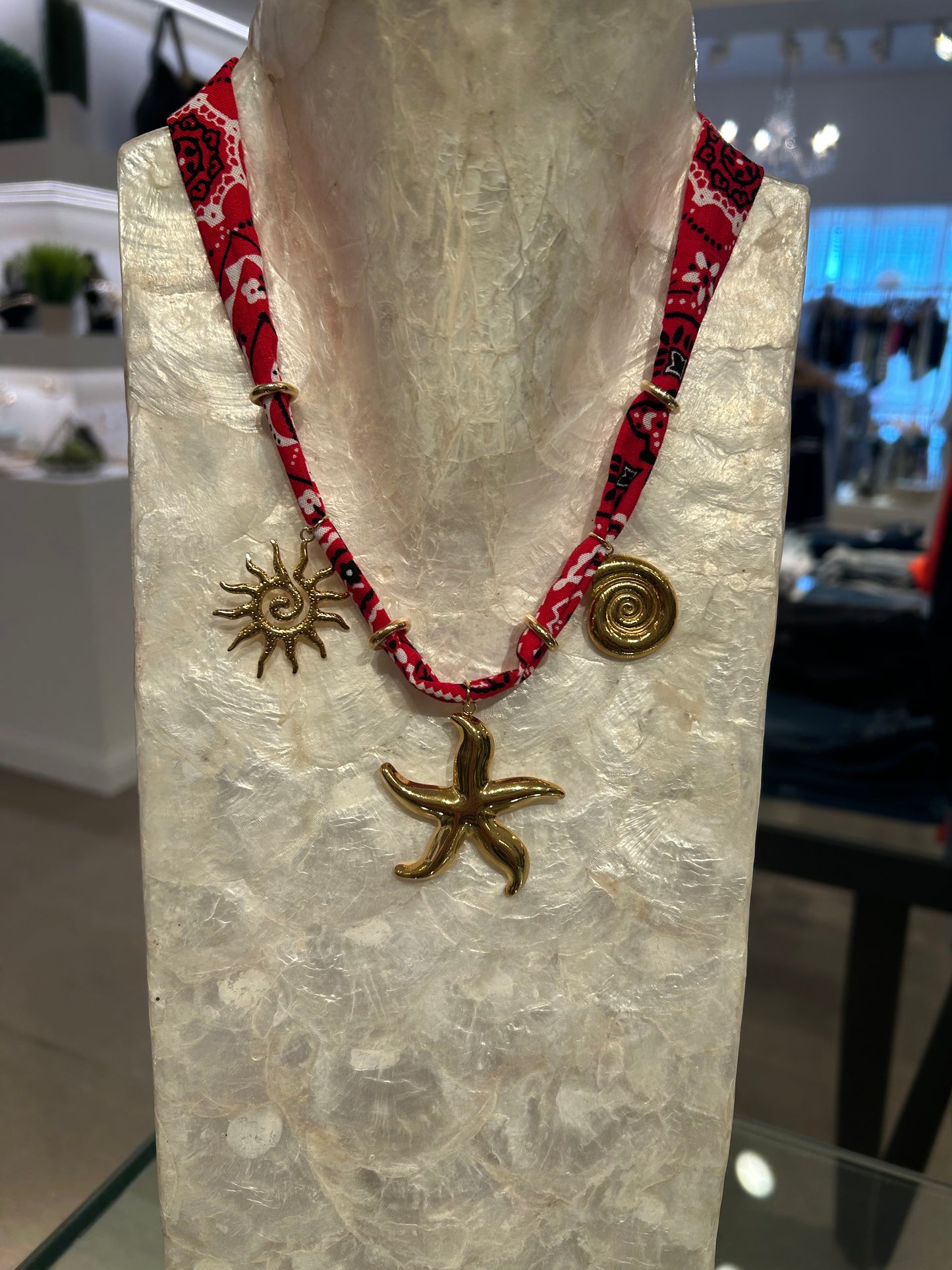 Bandana Necklace With Charms