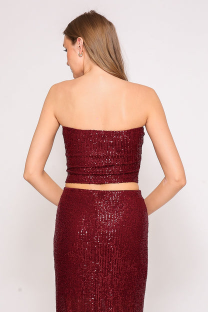 Sequin Tube Top