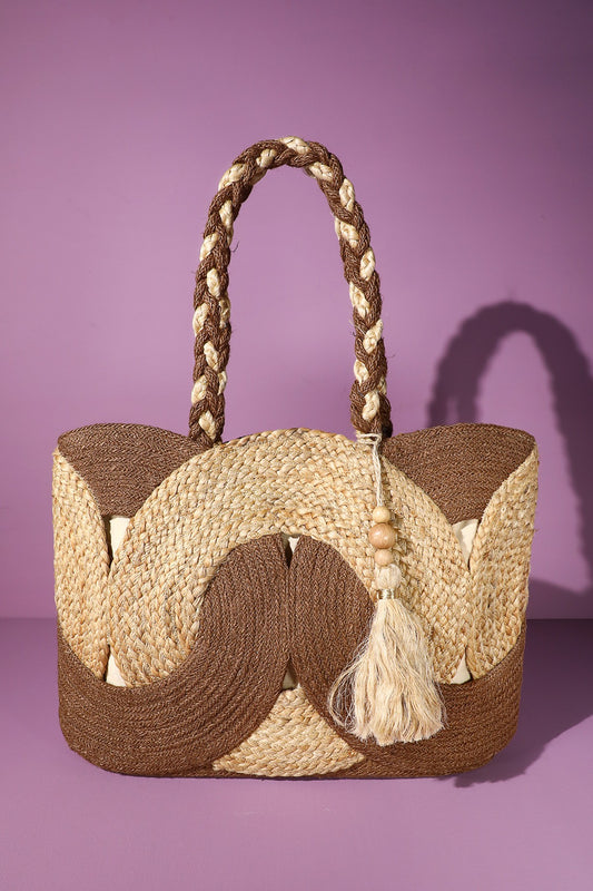 Chocolate Straw Bag
