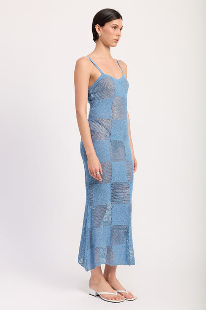 Aqua Maxi Knit Dress