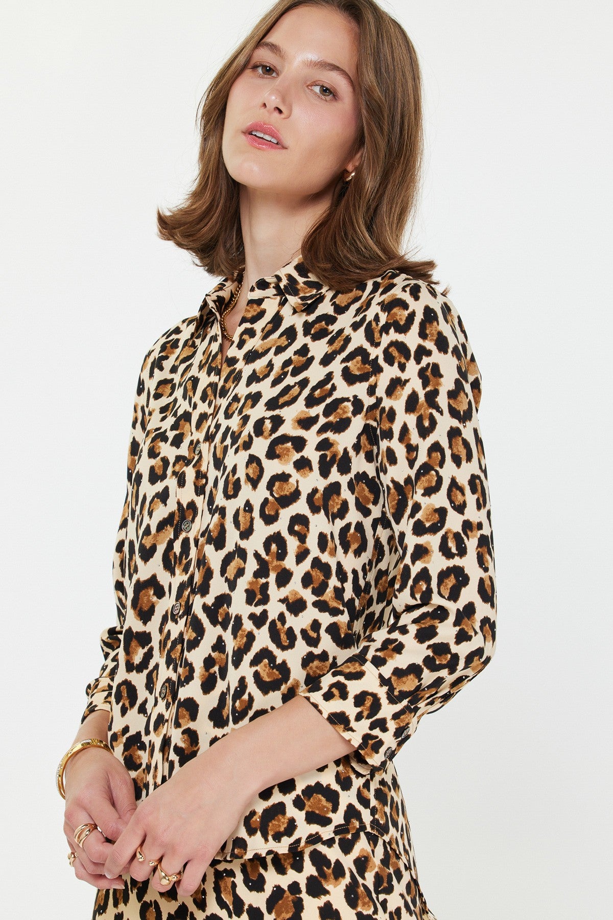 Bedazzled Leopard Shirt