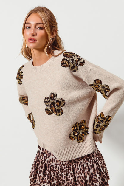 Bedazzled Leopard Sweater