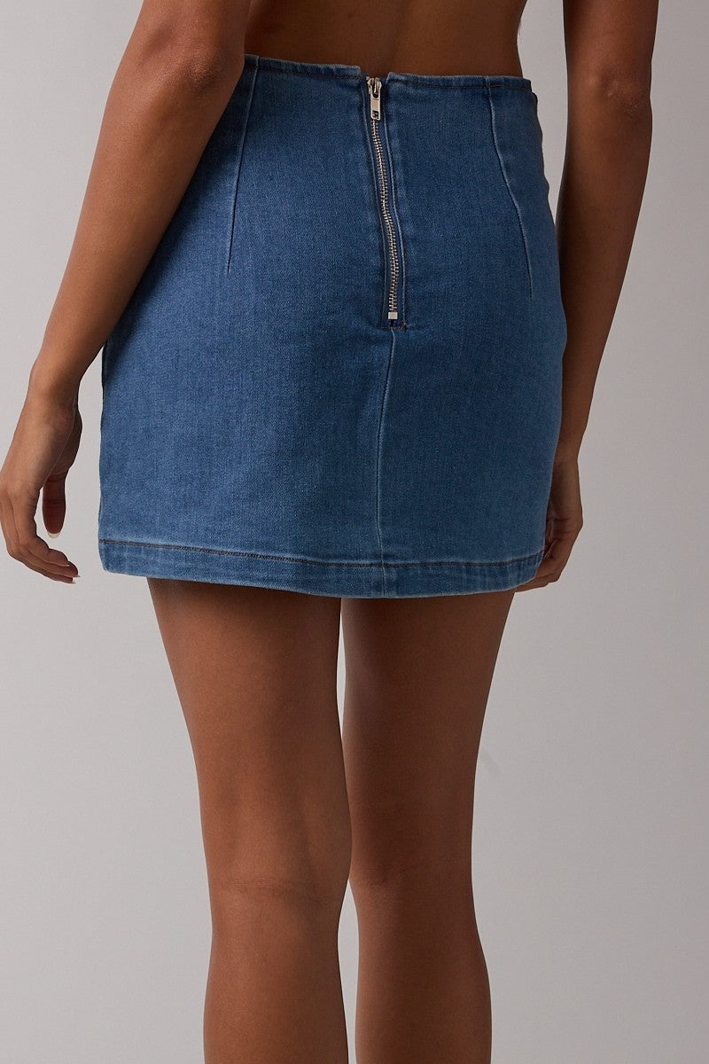 Denim Skort