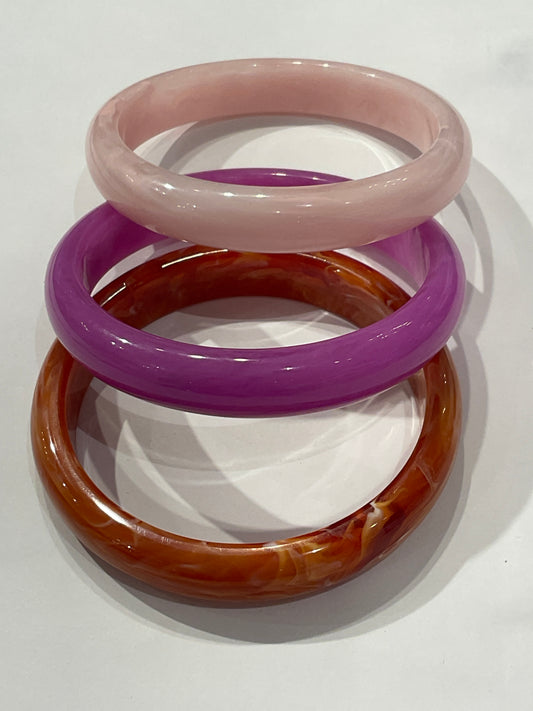 Acrylic Pink Thin Bangle