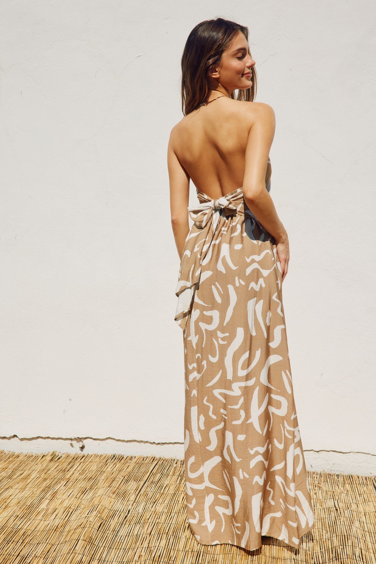 Coral Strapless Maxi