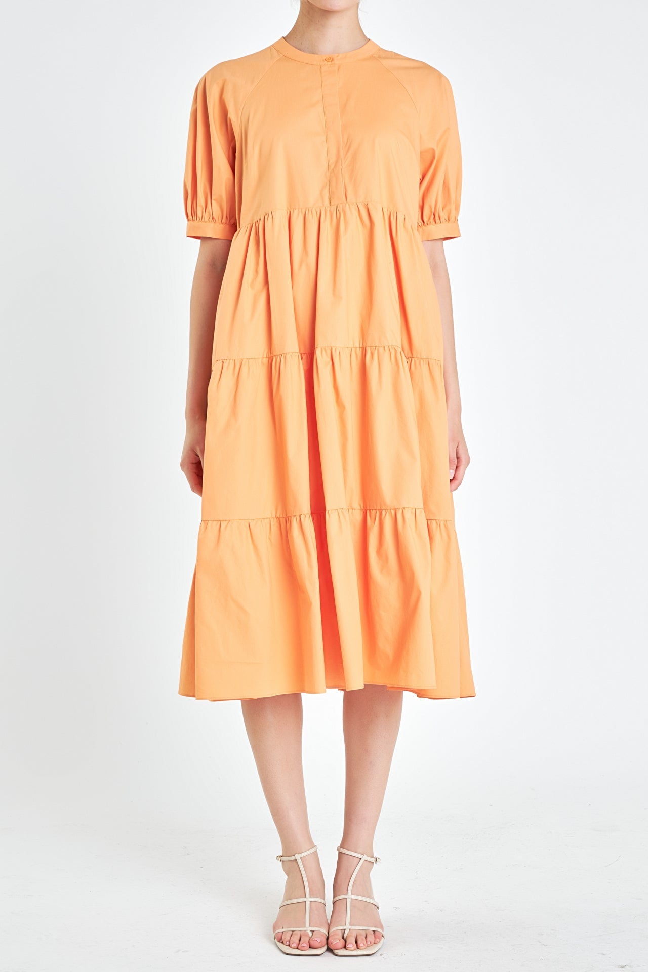 ZURY PUFF SLEEVE MIDI DRESS