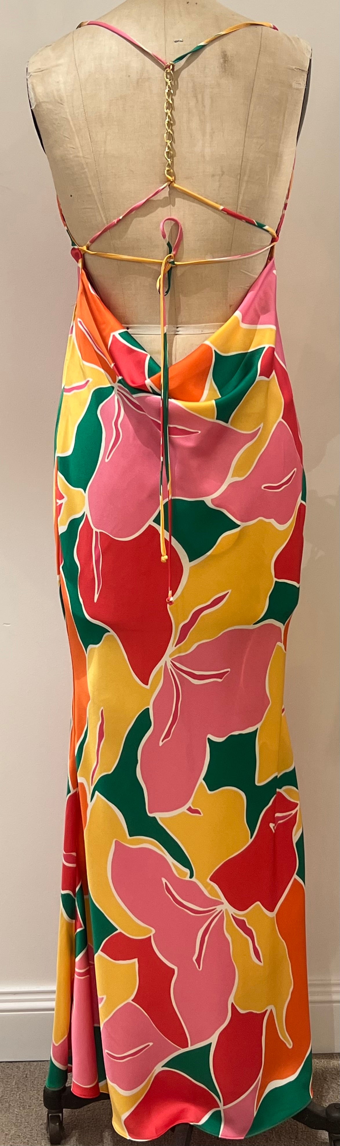 BRIGHT COLORS CROSS BACK DRESS