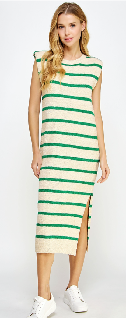 PALMAS SLIT MIDI KNIT DRESS