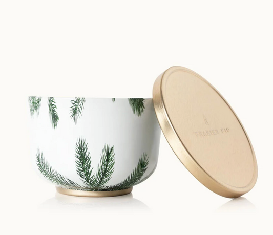 Frasier Fir Candle Tin with Gold Lid