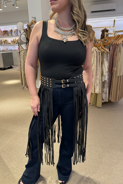 Black Fringe Belt