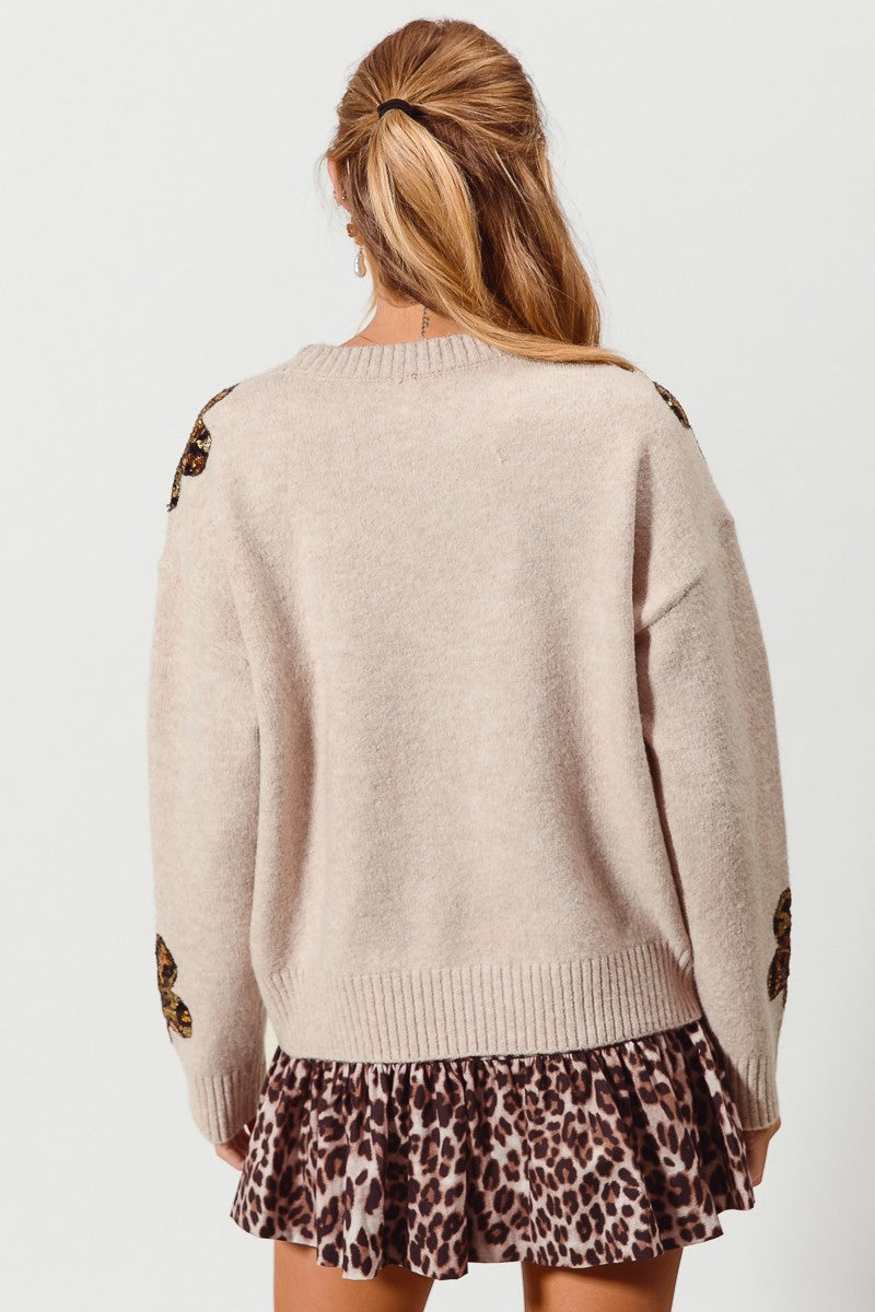 Bedazzled Leopard Sweater