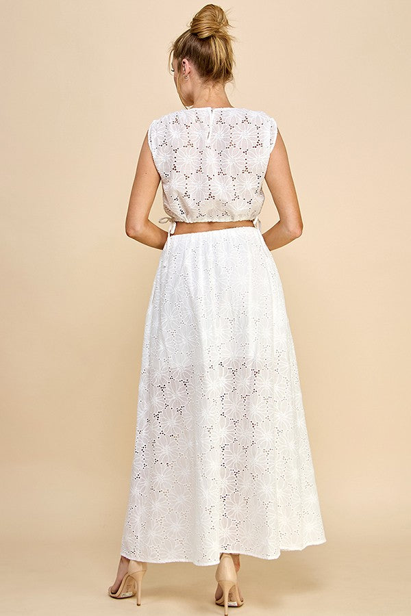 FLORINDA EYELET SKIRT SET